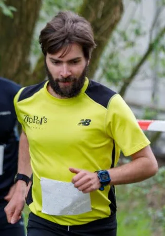 Felix at an orienteering event in Hamburg